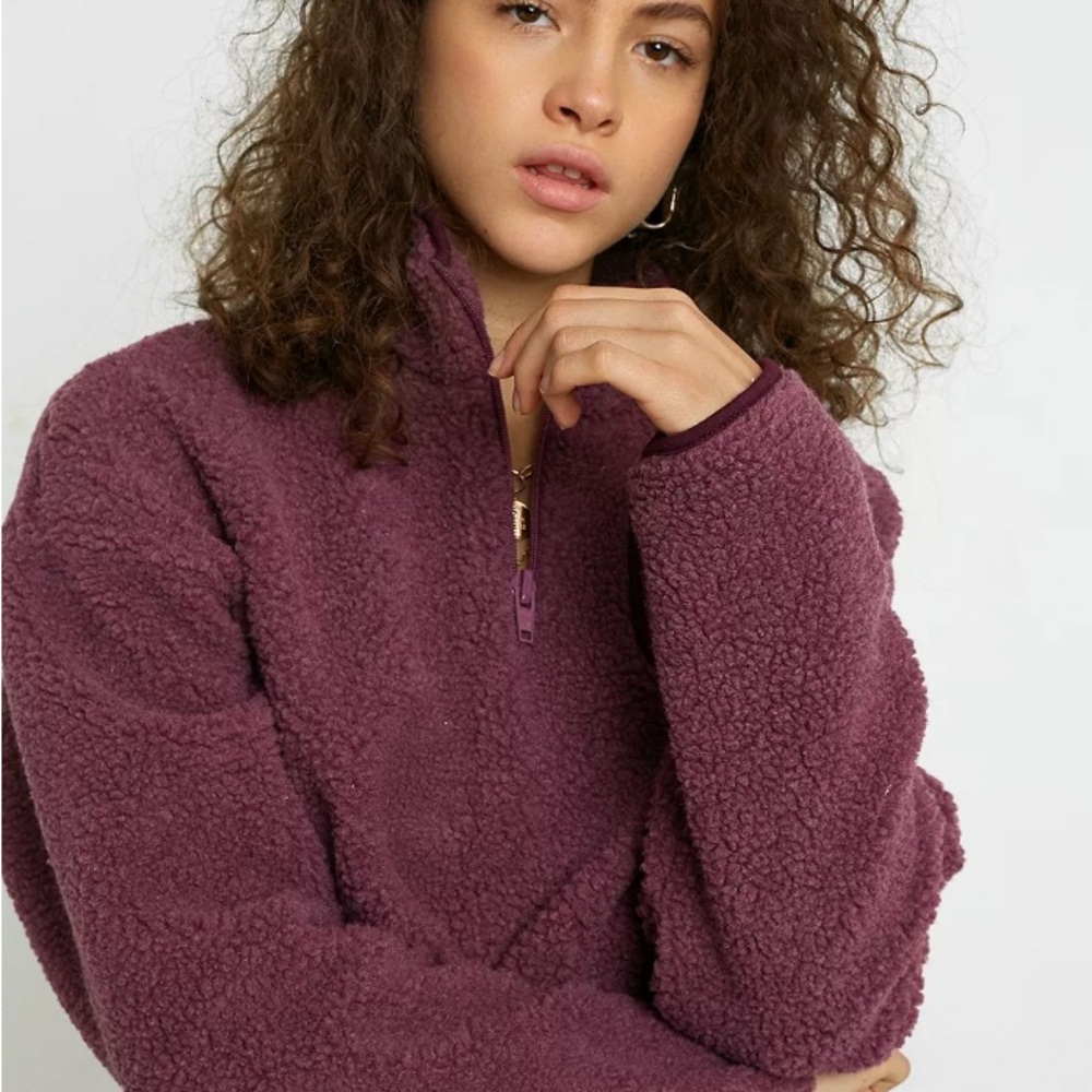 Urban Outfitters Plum Teddy Jacket